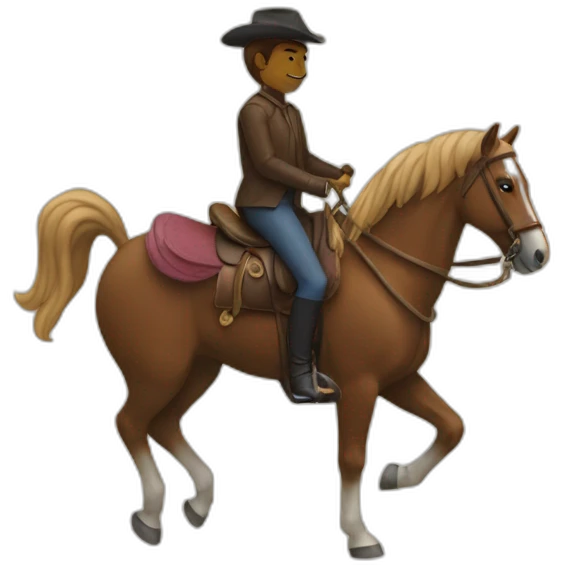 two people on a horse emoji