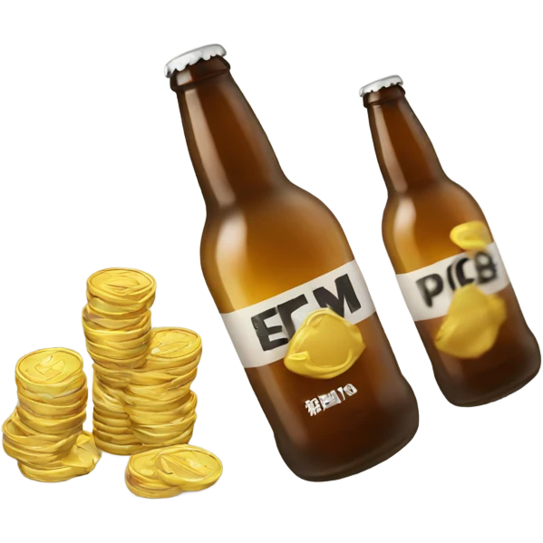Beer bottles stealing my flying money emoji