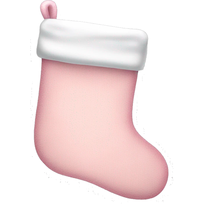Three light pink Christmas stockings  emoji
