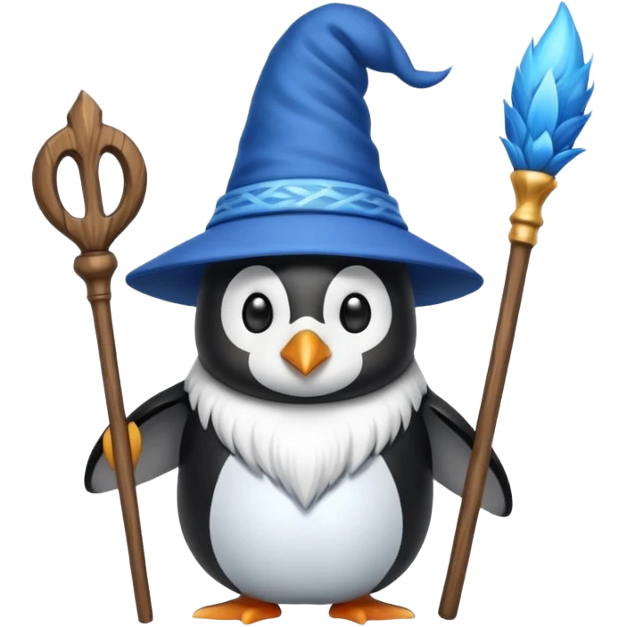 Penguin Wizard emoji