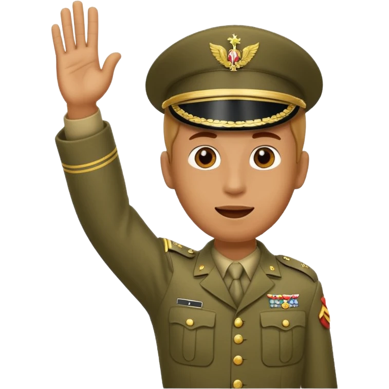 Penis doing army salute emoji