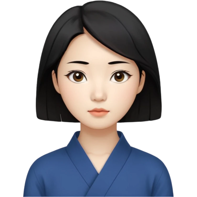 Korean woman, East Asian features, female human avatar,
soft thoughtful expression, calm mood, sensitive personality,
natural black hair, simple hairstyle,
neutral face, minimal makeup,
professional, clean, minimal style,
no cartoon, no fantasy, no costume emoji