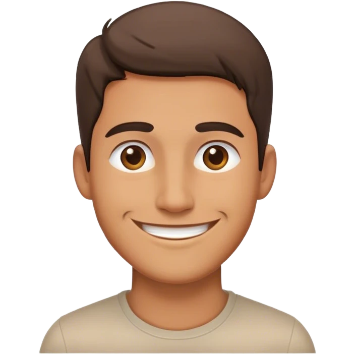 man smile, side view 30 degree emoji