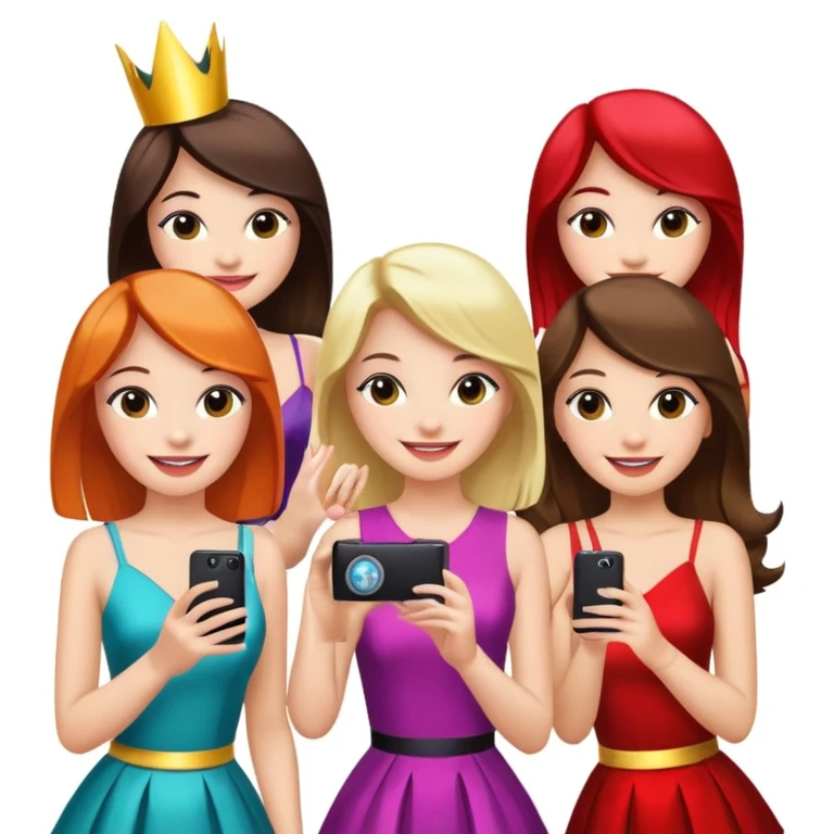 girls taking photo in club background emoji