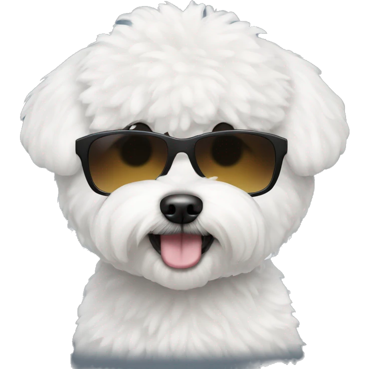 Bichon frise with shades emoji