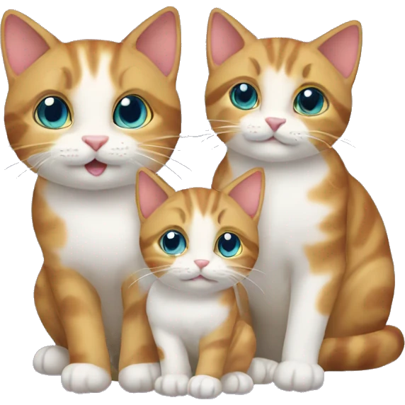 two cats with their kitten emoji