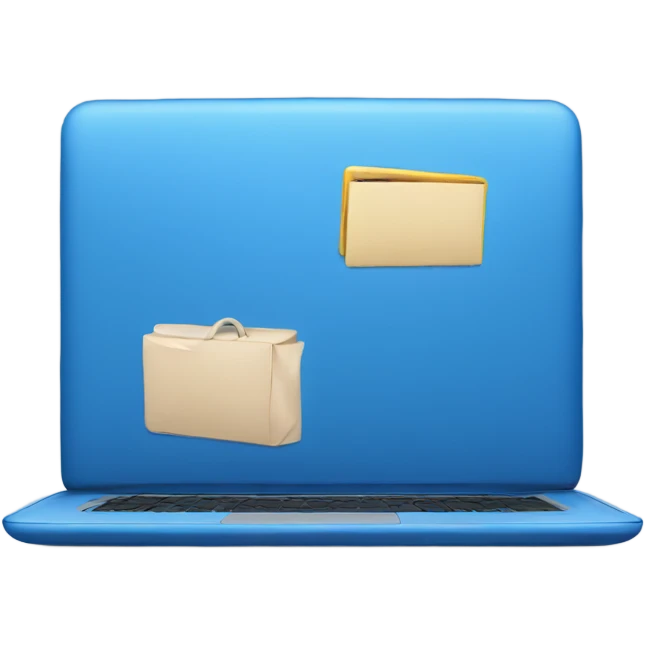 blue laptop emoji