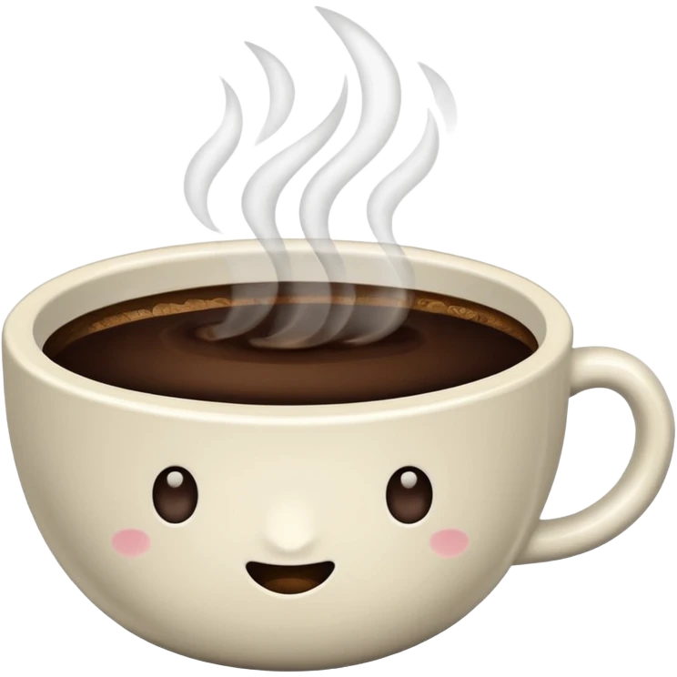 Bowl filled with coffee emoji