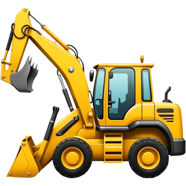 backhoe loader side view emoji
