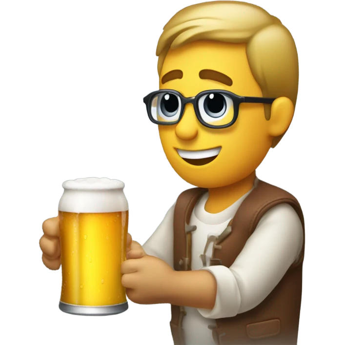 un cuponero bebiendo cerveza emoji