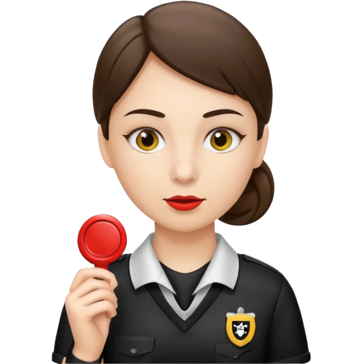 girl referee with whistle emoji