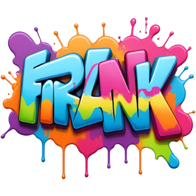 Graffiti the word Frank emoji