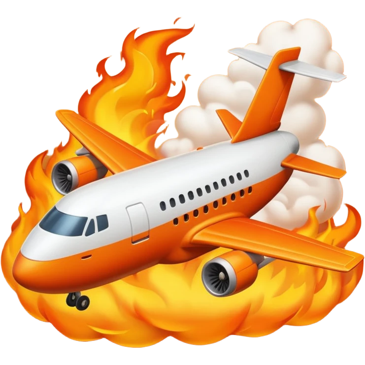 Airplane fuel fire emoji