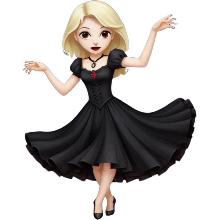 Blond Vampire Girl dancing  emoji