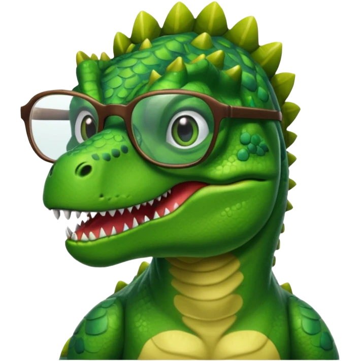T rex with glasses  emoji
