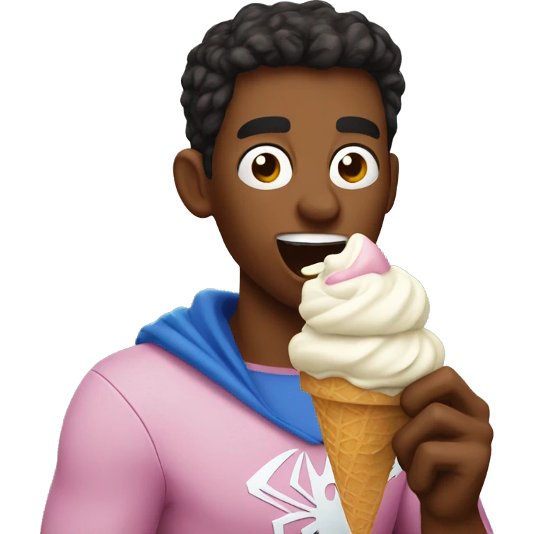 spider-man eating ice cream  emoji