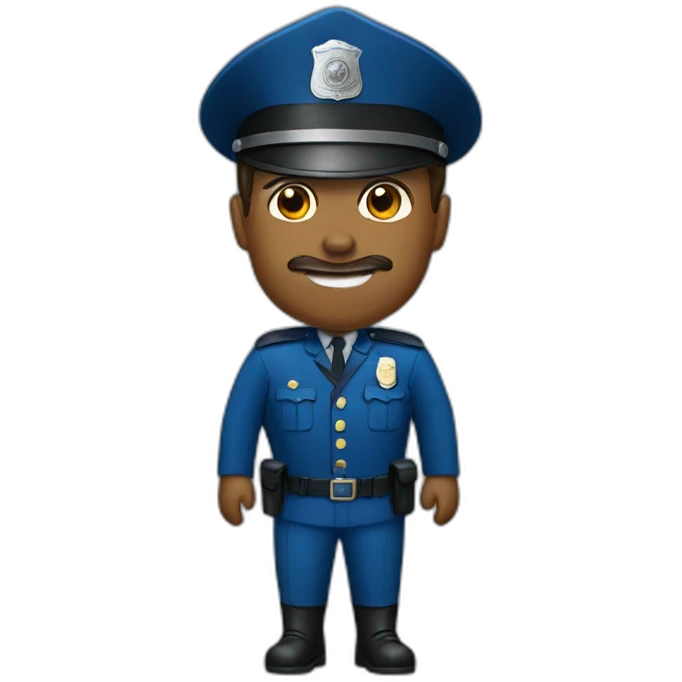 blue officer emoji