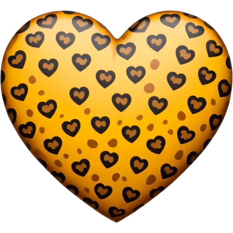 Heart with leopard print  emoji