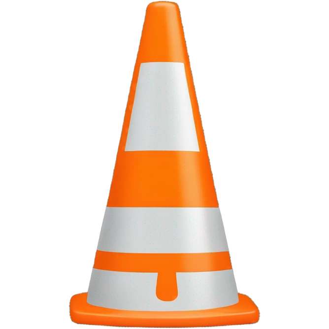 Orange traffic cone emoji