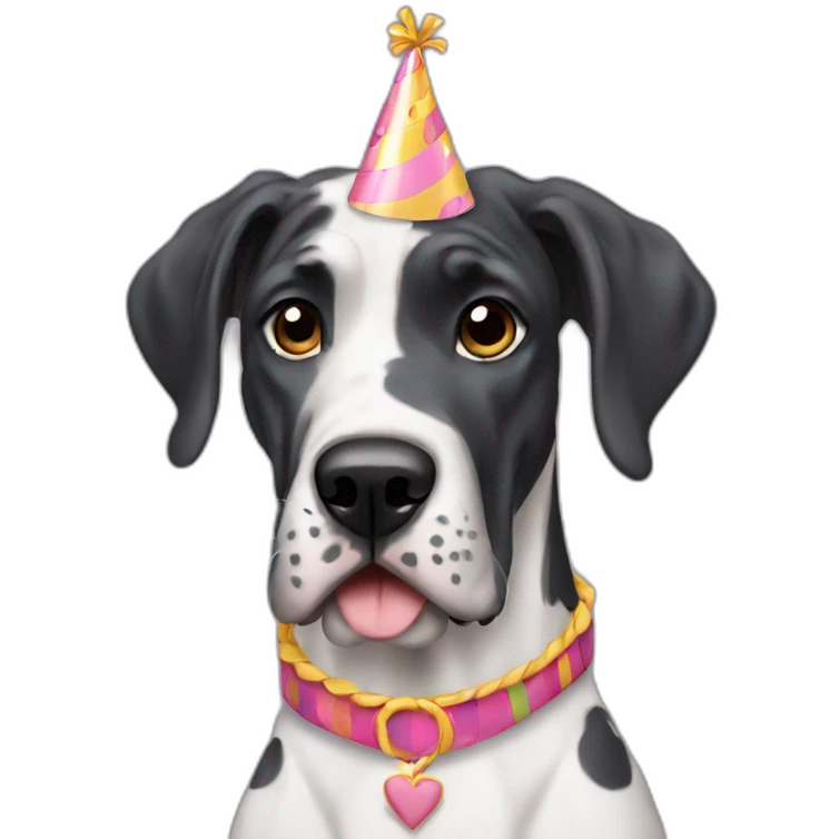 Birthday great dane emoji