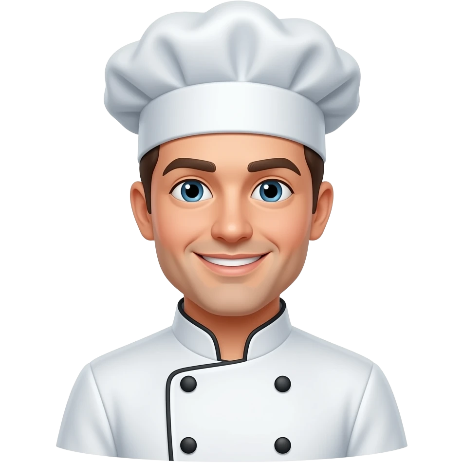 realiza un emoji de una persona profesional de chef emoji