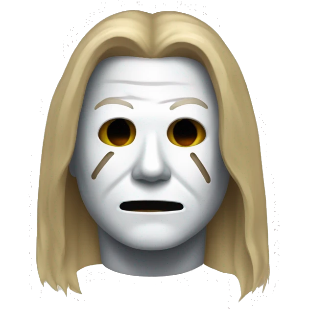 Michael Myers with long blonde hair emoji