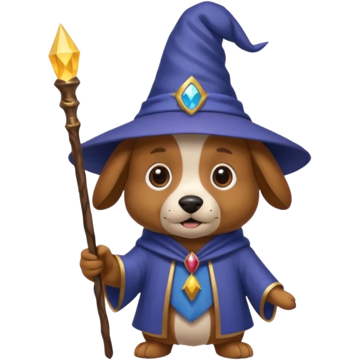 Dog wizard emoji