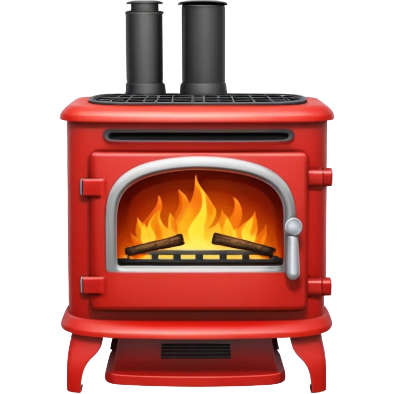 red wood burning stove emoji