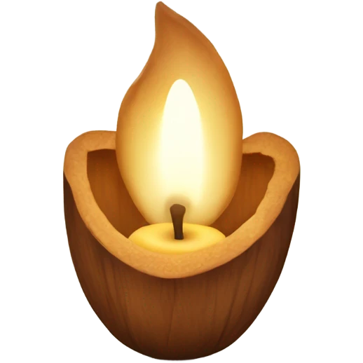 candle in a wallnut shell emoji