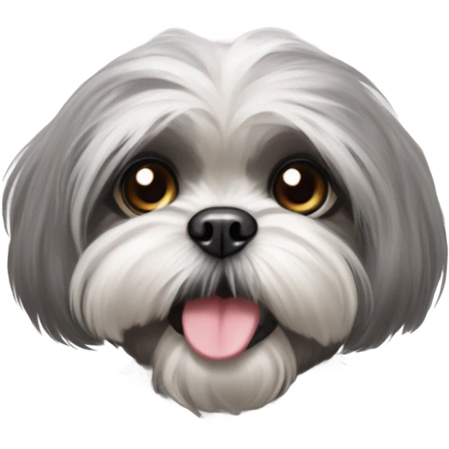 grey shih tzu emoji emoji