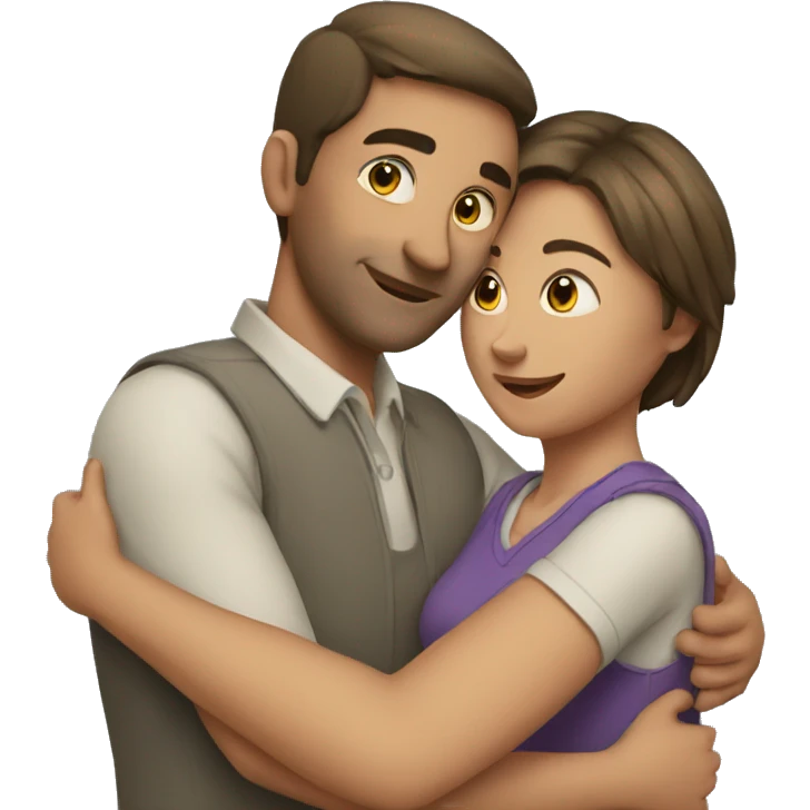 man hug woman emoji