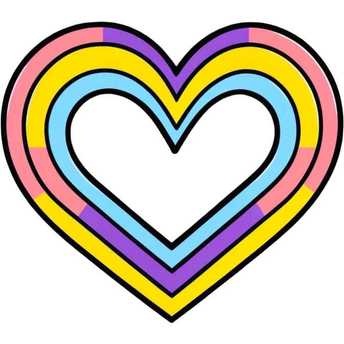 Lisa Frank heart emoji