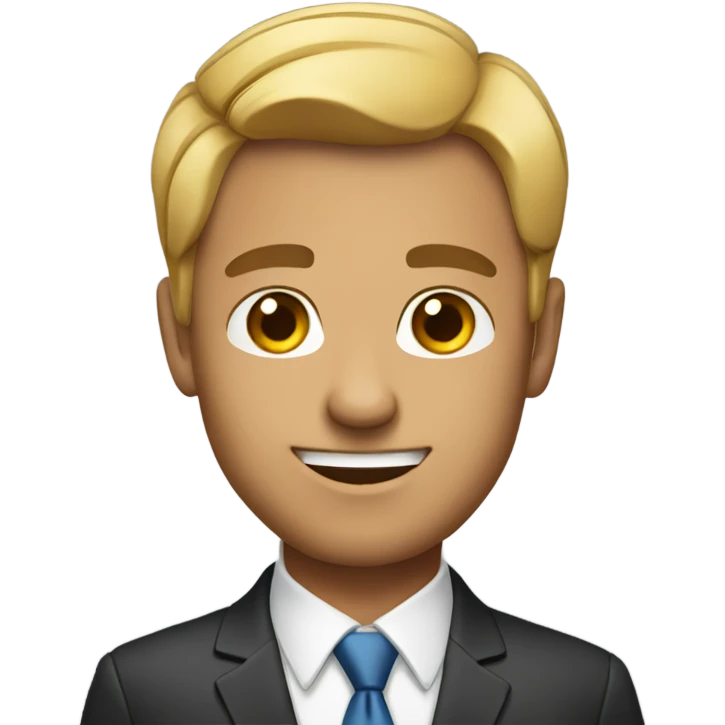 handsome business man emoji