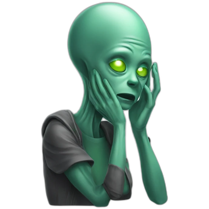 Alien facepalm emoji