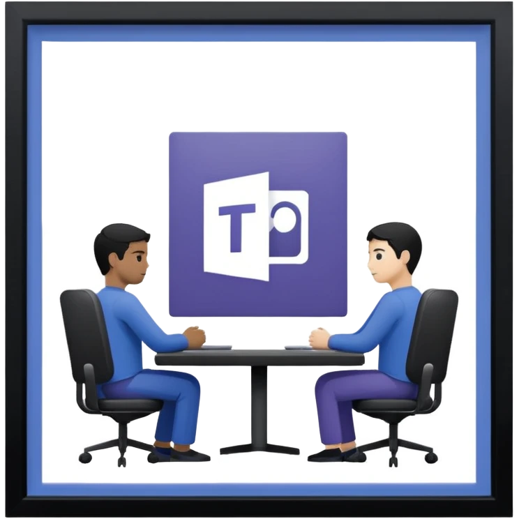 Microsoft Teams icon inside a room emoji