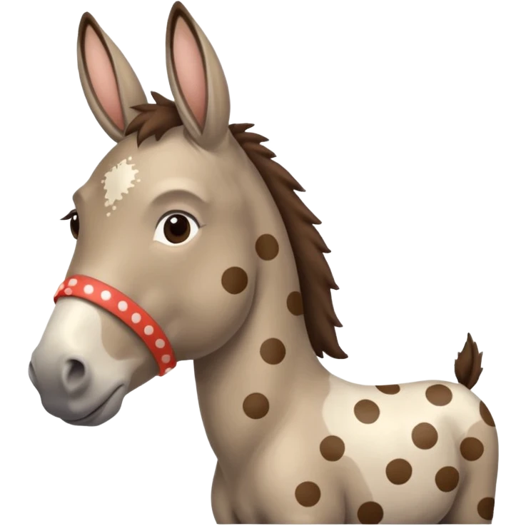 polka dots human body and donkey face emoji