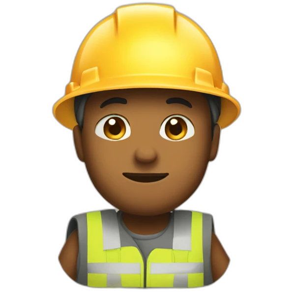 A braver with a construction hat emoji