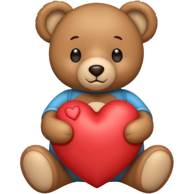 Teddy with heart emoji