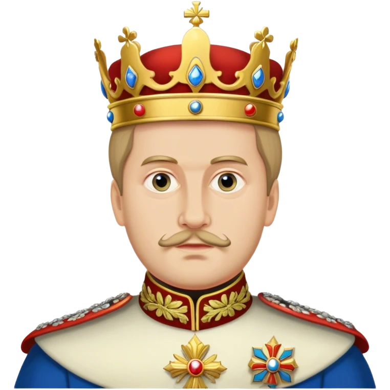 Tzar Alexander III of Russia without crown emoji