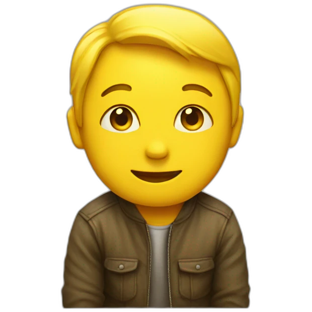 yellow emoji sitting down emoji