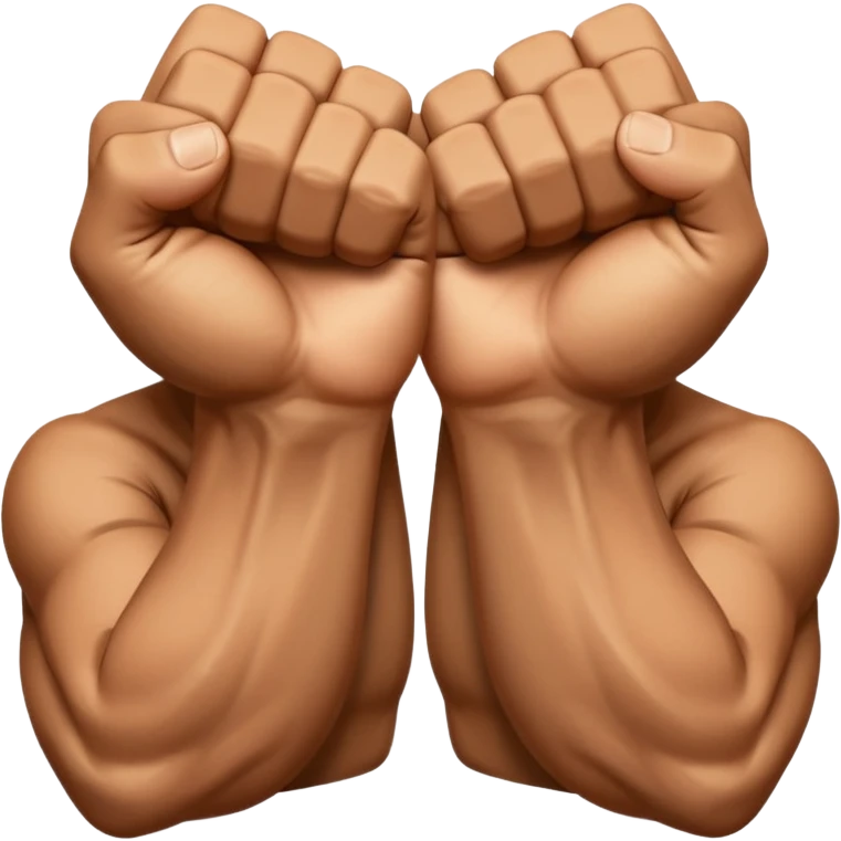 Left and Right fist from the top Perspektive with the Arms crossed over at the wrists  emoji
