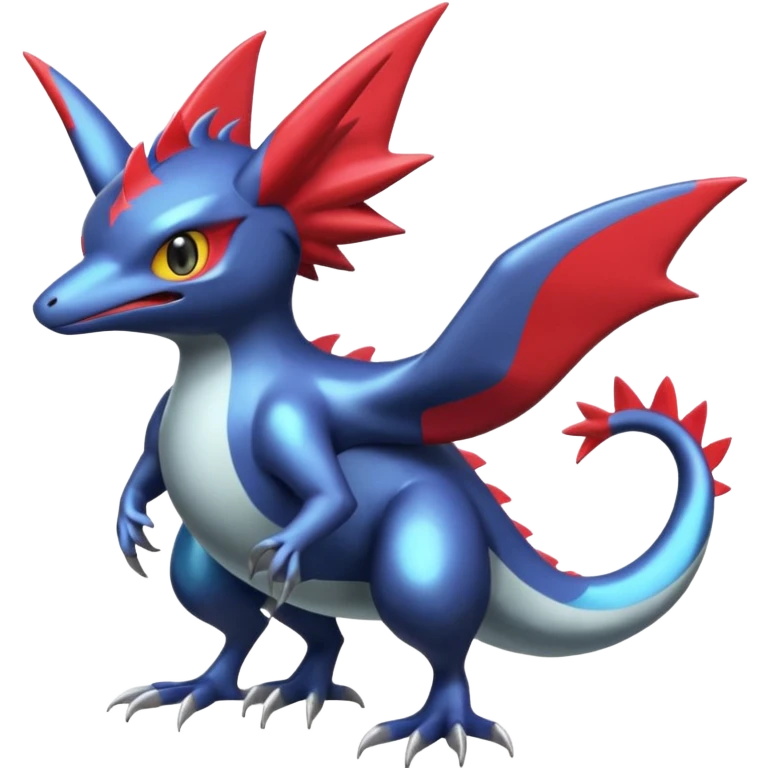 Shiny Noibat-Nargacuga-Salamence-Silvally-Fakémon-hybrid-creature (full body)  emoji