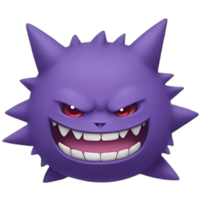 Gengar Pokémon work out emoji