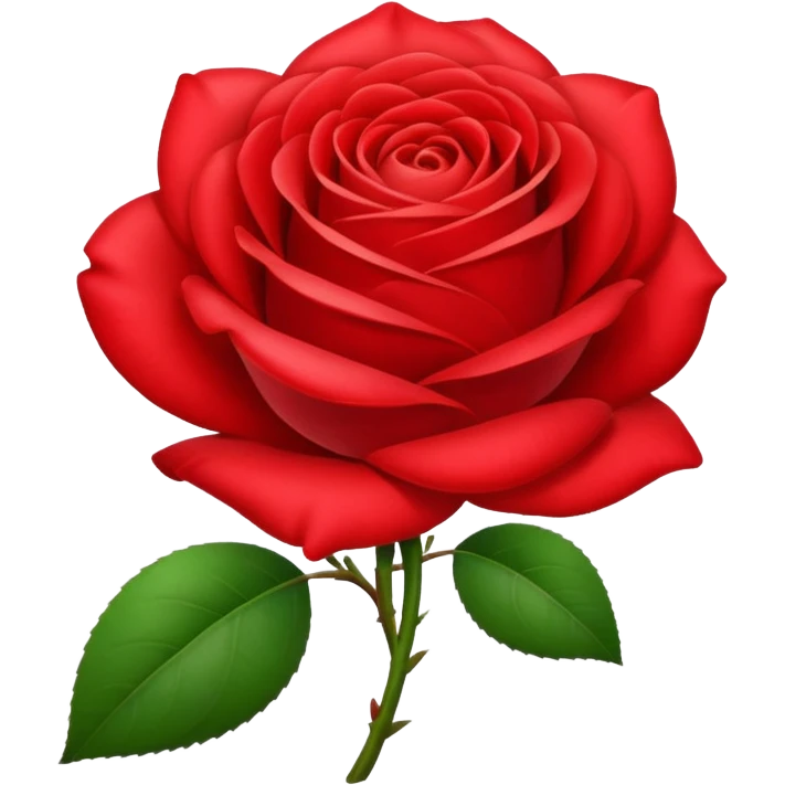 A rose emoji in the style of Apple emoji. emoji
