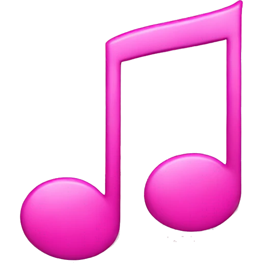 Pink music notes  emoji