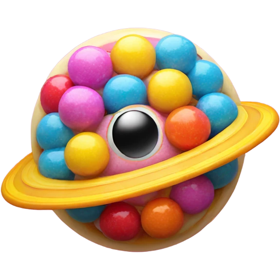 Saturn made of candy emoji