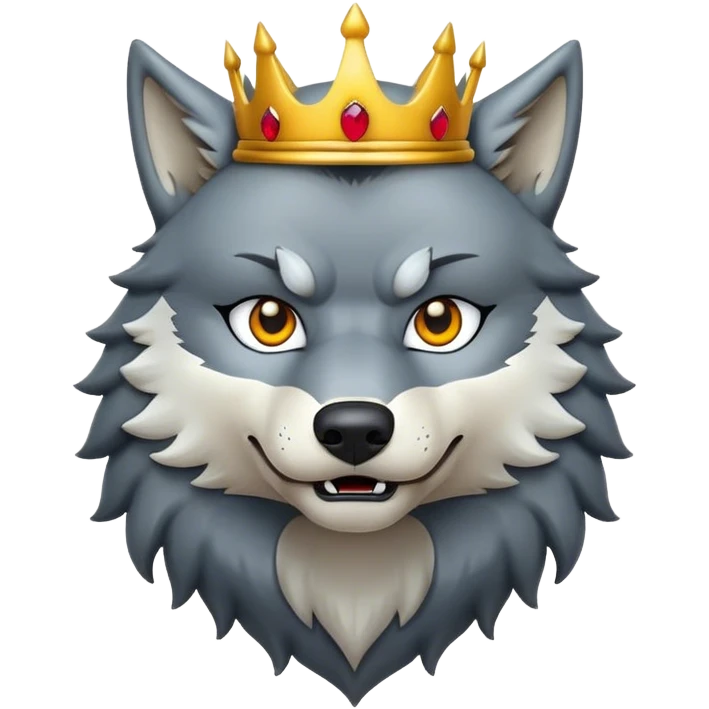 Wolf king emoji
