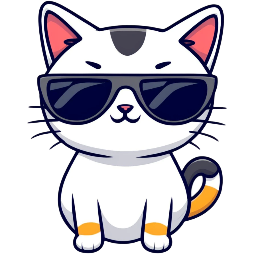 Cat with sunglasses emoji