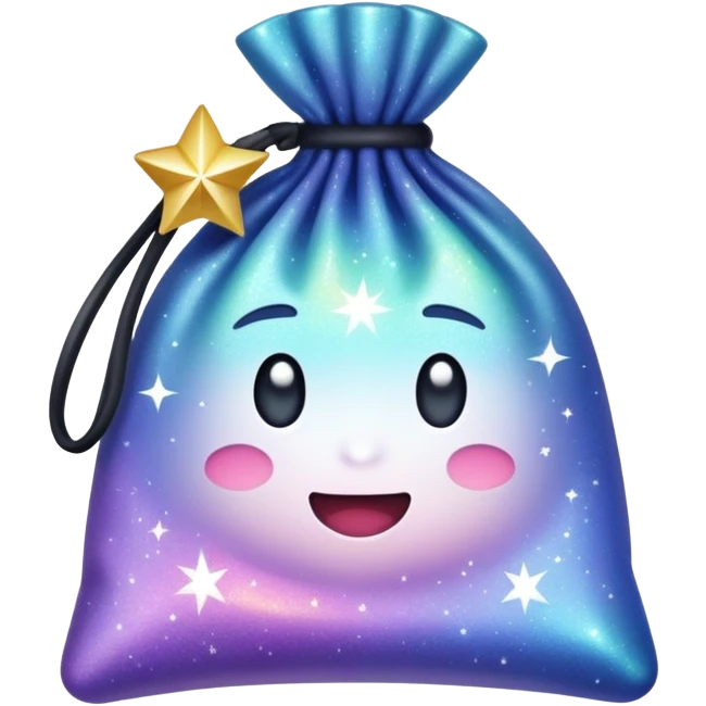 small pouch filled with stardust emoji