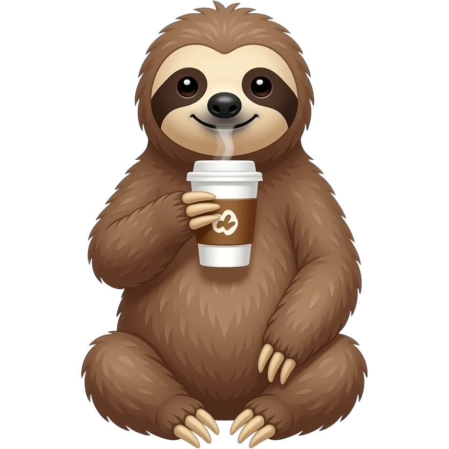 sloth drink COFFEE emoji